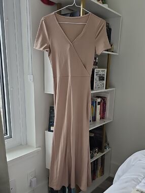Dazy Women's Cotton-blend Wrap-Style Maxi Dress